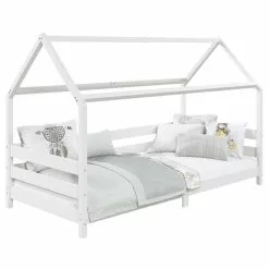 IDIMEX Hausbett FINA In 90 X 200 Cm Aus Massiver Kiefer In Weiß