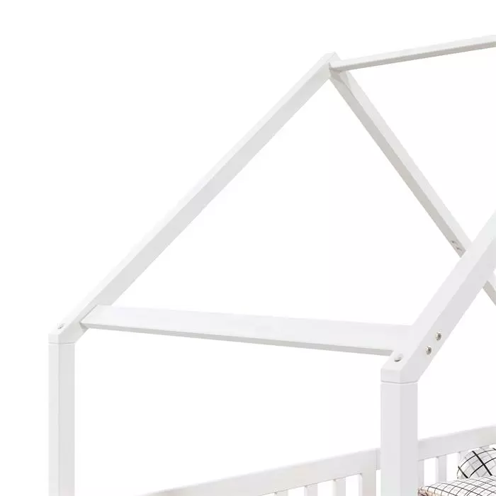 IDIMEX Hausbett CORA In 90 X 200 Cm Aus Massiver Kiefer Mit Rausfallschutz In Weiß 4 IDIMEX Hausbett CORA In 90 X 200 Cm Aus Massiver Kiefer Mit Rausfallschutz In Weiß – Bild 4