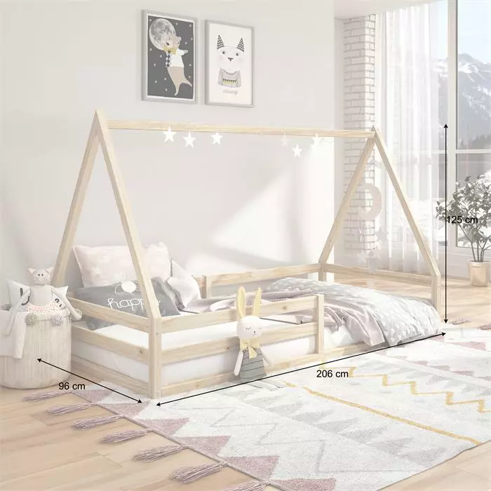 IDIMEX Hausbett SILA In 90 X 200 Aus Massiver Kiefer In Naturfarben 4 IDIMEX Hausbett SILA In 90 X 200 Aus Massiver Kiefer In Naturfarben – Bild 4