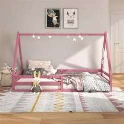 IDIMEX Hausbett SILA In 90 X 200 Aus Massiver Kiefer In Rosa -Sideboards Verkäufe 71363 AC1