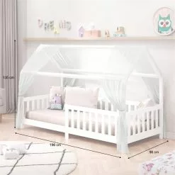 IDIMEX Hausbett NINA In 90 X 200 Aus Kiefer In Weiß -Sideboards Verkäufe 71371 AC2