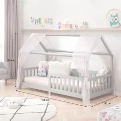 IDIMEX Hausbett NINA In 90 X 200 Aus Kiefer In Grau 8 IDIMEX Hausbett NINA In 90 X 200 Aus Kiefer In Grau -Sideboards Verkäufe 71372 AC2