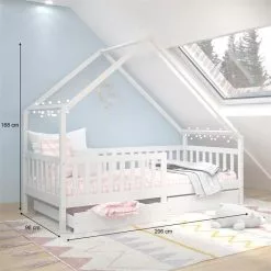 IDIMEX Hausbett ALVA In 90 X 200 Cm Aus Massiver Kiefer Mit Schubladen In Weiß -Sideboards Verkäufe 71401 AC2