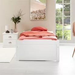 IDIMEX Bett Mit Stauraum MIA 90x190 Cm, Kiefer Weiß -Sideboards Verkäufe 7143 AC1