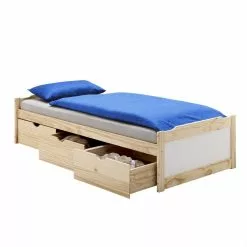 IDIMEX Bett Mit Stauraum MIA 90x200 Cm, Kiefer Natur
