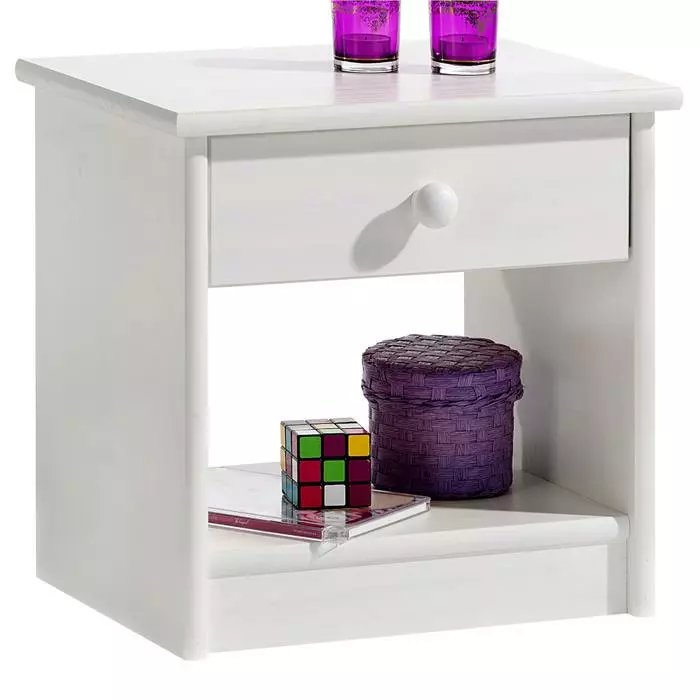 IDIMEX Nachttisch MORITZ Aus Kiefer Massiv, Weiß 1 IDIMEX Nachttisch MORITZ Aus Kiefer Massiv, Weiß