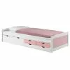 IDIMEX Bett Mit Stauraum ANDREA 90 X200 Cm Aus Kiefer In Weiss/rosa