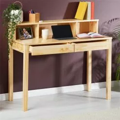 IDIMEX Sekretär LENNOX Mit 3 Nischen Und 2 Schubladen In Natur -Sideboards Verkäufe 7201 AC2