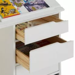 IDIMEX Kinderschreibtisch EMMA Aus Kiefer Massiv In Weiß, Neigungsverstellbar -Sideboards Verkäufe 7219 4