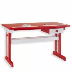 IDIMEX Kinderschreibtisch Weiß/rot FLEXI -Sideboards Verkäufe 7225 2