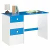 IDIMEX Schreibtisch ARNE Mit 4 Schubladen In Weiß/blau