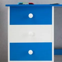 IDIMEX Schreibtisch ARNE Mit 4 Schubladen In Weiß/blau -Sideboards Verkäufe 7238 AC4