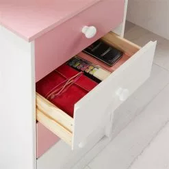 IDIMEX Schreibtisch ARNE Mit 4 Schubladen In Weiß/rosa -Sideboards Verkäufe 7241 AC5