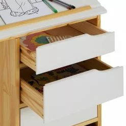 IDIMEX Kinderschreibtisch EMMA Aus Kiefer Massiv In Natur/weiß, Neigungsverstellbar -Sideboards Verkäufe 7242 4