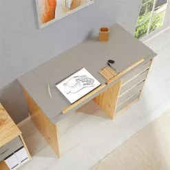 IDIMEX Kinderschreibtisch EMMA Aus Kiefer Massiv In Natur/grau, Neigungsverstellbar -Sideboards Verkäufe 7244 AC3