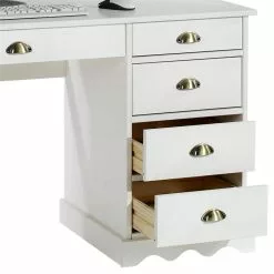 IDIMEX Schreibtisch COLETTE In Der Farbe Weiß -Sideboards Verkäufe 7246 2 N1