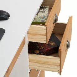 IDIMEX Schreibtisch COLETTE Mit Aufsatz Weiß/braun -Sideboards Verkäufe 7253 3