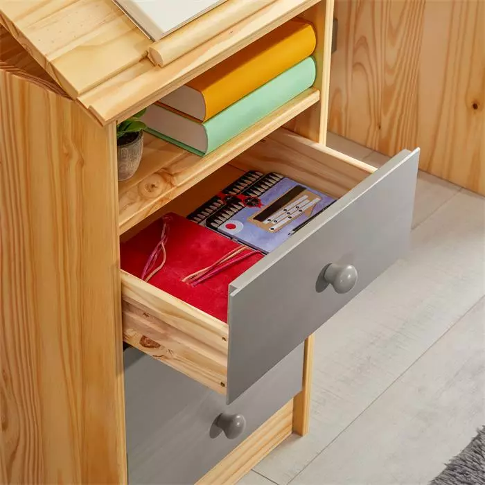 IDIMEX Kinderschreibtisch KEVIN Neigungsverstellbar Natur/grau 5 IDIMEX Kinderschreibtisch KEVIN Neigungsverstellbar Natur/grau – Bild 5