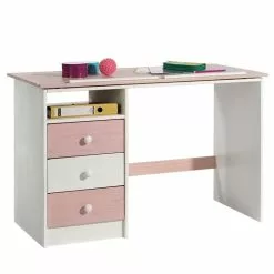 IDIMEX Kinderschreibtisch KEVIN Neigungsverstellbar Weiß/rosa -Sideboards Verkäufe 7258 1 N1