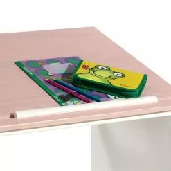 IDIMEX Kinderschreibtisch KEVIN Neigungsverstellbar Weiß/rosa -Sideboards Verkäufe 7258 2
