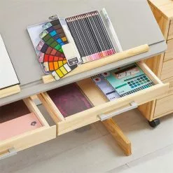 IDIMEX Kinderschreibtisch OLIVIA Aus Kiefer Mit Schubladen In Natur/grau -Sideboards Verkäufe 7267 AC5