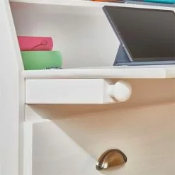 IDIMEX Sekretär GOMES Mit 3 Schubladen Und 2 Fächer Aus Kiefer Weiß -Sideboards Verkäufe 7270 AC5