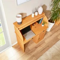 IDIMEX Sekretär TOM Mit 2 Schubladen, Rollladen Und 1 Tür Aus Massiver Kiefer Gebeizt -Sideboards Verkäufe 7276 AC5