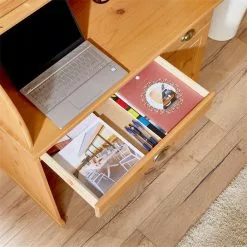 IDIMEX Sekretär TOM Mit 2 Schubladen, Rollladen Und 1 Tür Aus Massiver Kiefer Gebeizt -Sideboards Verkäufe 7276 AC6