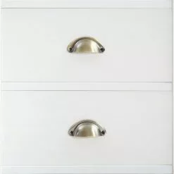 IDIMEX Schreibtisch LANA Aus Kiefer In Weiß Mit 5 Schubladen Und Muschelgriffen -Sideboards Verkäufe 7281 AC6