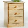 IDIMEX Nachttisch RONDO Mit 3 Schubladen, Kiefer In Natur