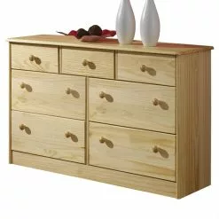 IDIMEX Sideboard RONDO, Kiefer Massiv Mit 7 Schubladen In Natur