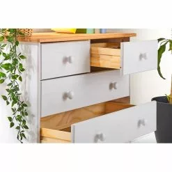 IDIMEX Kommode RONDO Mit 5 Schubladen In Weiß/braun -Sideboards Verkäufe 8010 A2