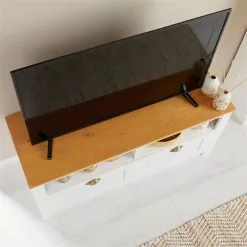 IDIMEX TV Lowboard BOLTON Mit 2 Schubladen, Kiefer In Weiß/braun -Sideboards Verkäufe 80130 AC3 N