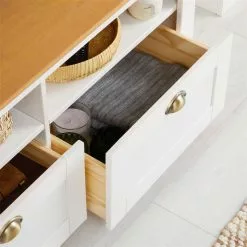 IDIMEX TV Lowboard BOLTON Mit 2 Schubladen, Kiefer In Weiß/braun -Sideboards Verkäufe 80130 AC4 N