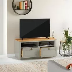 IDIMEX TV Lowboard BOLTON Mit 2 Schubladen, Kiefer In Grau/braun -Sideboards Verkäufe 80131 AC2 N