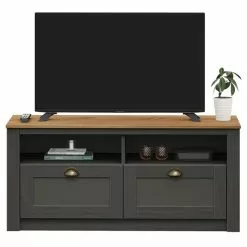 IDIMEX TV Lowboard BOLTON Mit 2 Schubladen, Kiefer In Anthrazit/braun -Sideboards Verkäufe 80132 1