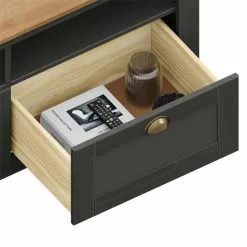 IDIMEX TV Lowboard BOLTON Mit 2 Schubladen, Kiefer In Anthrazit/braun -Sideboards Verkäufe 80132 3