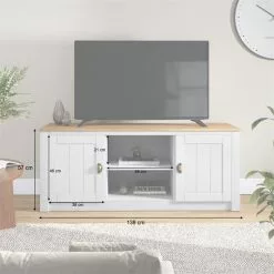 IDIMEX TV Lowboard BOLTON Mit 2 Türen, Kiefer In Weiß/braun -Sideboards Verkäufe 80135 AC1