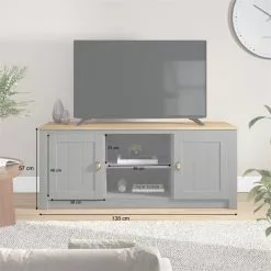 IDIMEX TV Lowboard BOLTON Mit 2 Türen, Kiefer In Grau/braun -Sideboards Verkäufe 80136 AC1