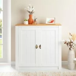 IDIMEX Kommode BOLTON Mit 2 Türen, Kiefer In Weiß/braun -Sideboards Verkäufe 80140 AC1