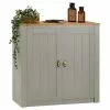 IDIMEX Kommode BOLTON Mit 2 Türen, Kiefer In Grau/braun