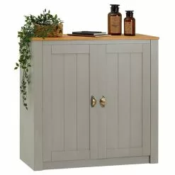 IDIMEX Kommode BOLTON Mit 2 Türen, Kiefer In Grau/braun