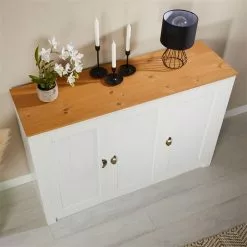 IDIMEX Sideboard BOLTON Mit 3 Türen, Kiefer In Weiß/braun 9 IDIMEX Sideboard BOLTON Mit 3 Türen, Kiefer In Weiß/braun -Sideboards Verkäufe 80145 AC3 N