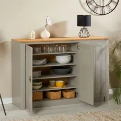 IDIMEX Sideboard BOLTON Mit 3 Türen, Kiefer In Grau/braun 8 IDIMEX Sideboard BOLTON Mit 3 Türen, Kiefer In Grau/braun -Sideboards Verkäufe 80146 AC2 N