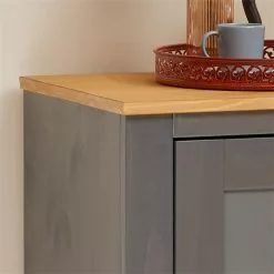 IDIMEX Sideboard BOLTON Mit 3 Türen, Kiefer In Anthrazit/braun -Sideboards Verkäufe 80147 AC4 N