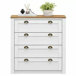 IDIMEX Kommode BOLTON Mit 4 Schubladen, Kiefer In Weiß/braun 8 IDIMEX Kommode BOLTON Mit 4 Schubladen, Kiefer In Weiß/braun -Sideboards Verkäufe 80150 1