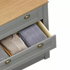 IDIMEX Kommode BOLTON Mit 4 Schubladen, Kiefer In Grau/braun -Sideboards Verkäufe 80151 3
