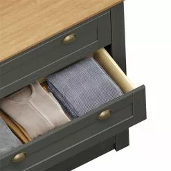 IDIMEX Kommode BOLTON Mit 4 Schubladen, Kiefer In Anthrazit/braun -Sideboards Verkäufe 80152 3