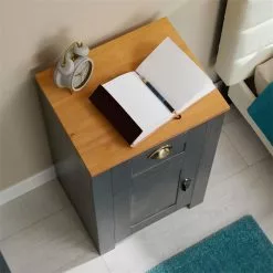 IDIMEX Nachttisch BOLTON Mit 1 Schublade, Kiefer In Anthrazit/braun -Sideboards Verkäufe 80167 AC3 N