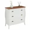 IDIMEX Kommode ANTOINETTE Im Barockstil In Weiß/Kastanie